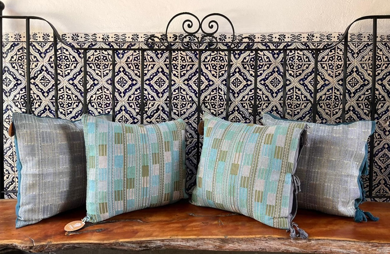 Cojín Telar de Cintura Brocado Vasarely