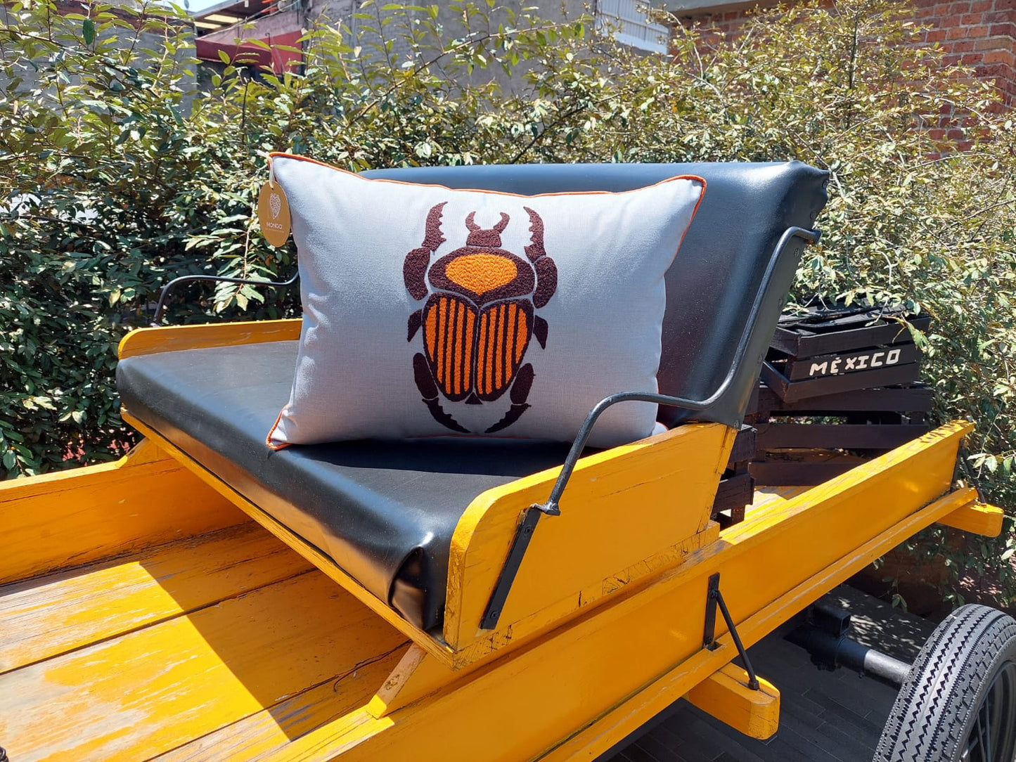 Cojín Mazahua Escarabajo