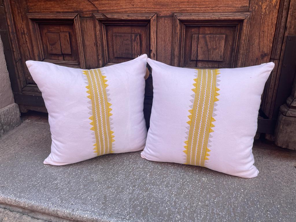 Cojín Telar de Cintura Bordado Chamula