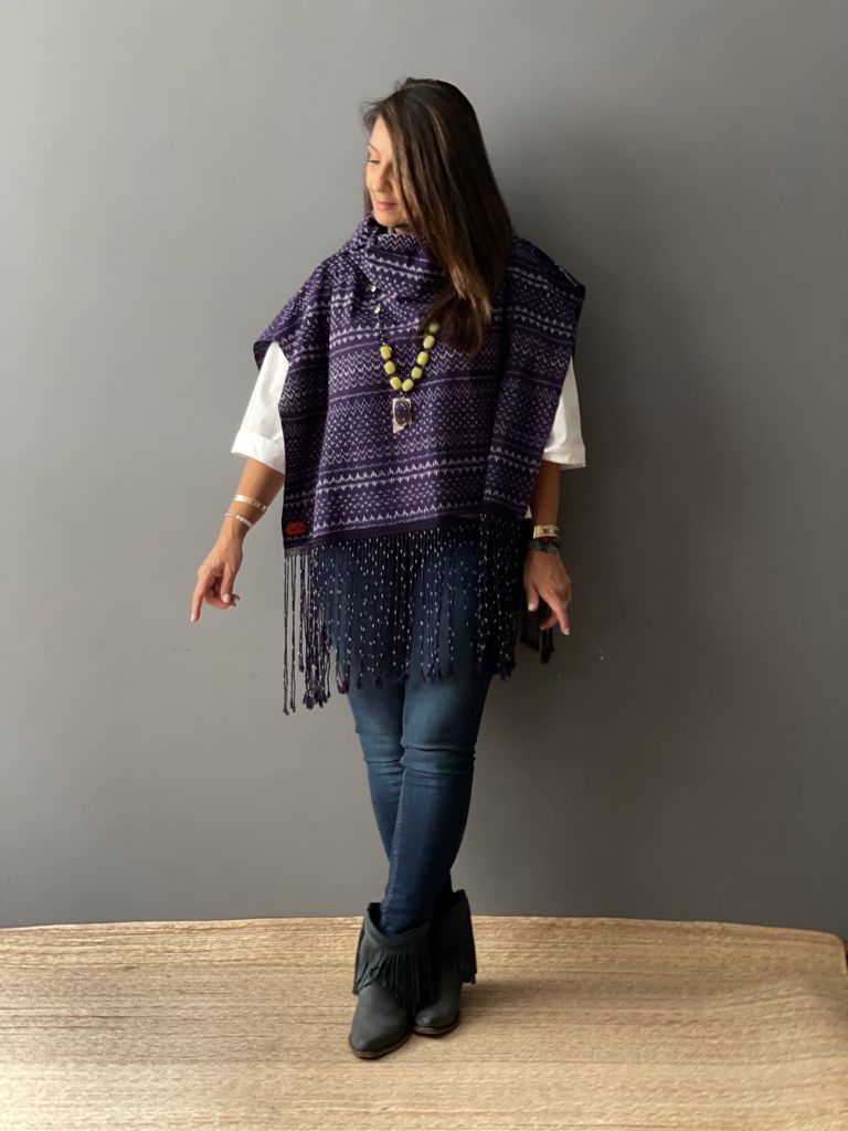 Gabán Ikat Con Chaquira