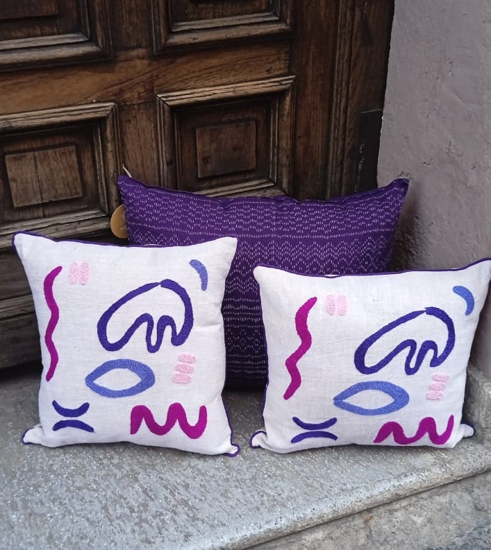 Cojín Mazahua Abstracto