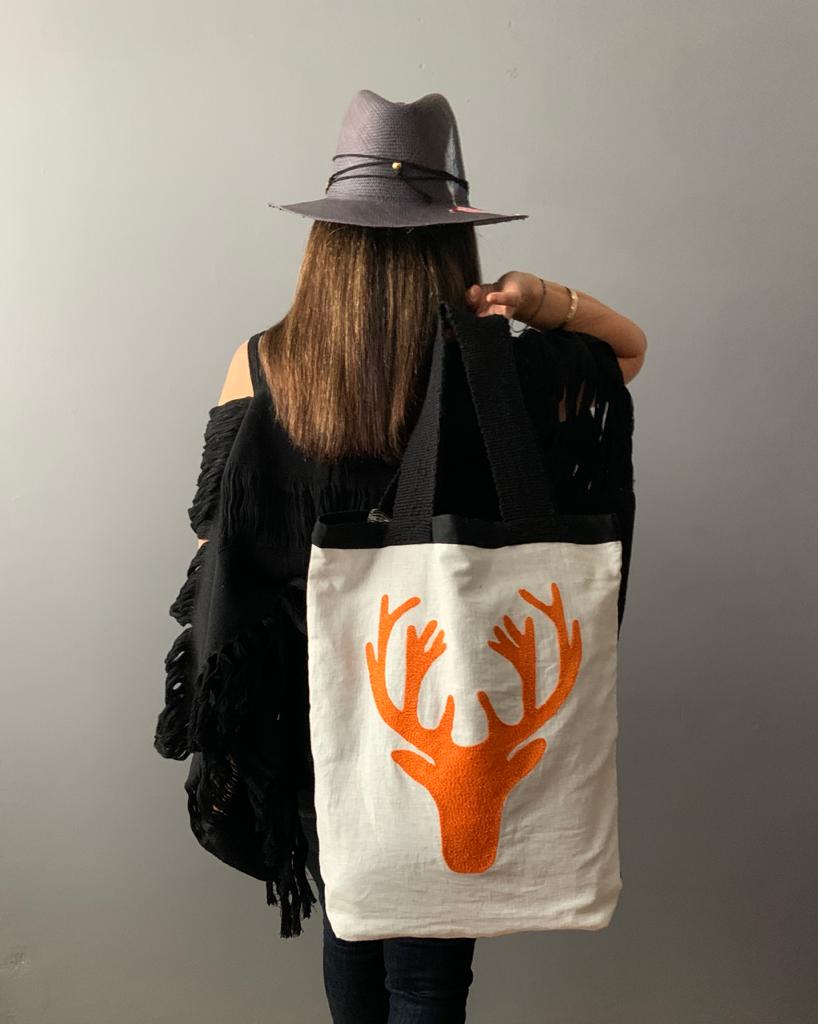 Bolsa Mazahua Venado Mediana