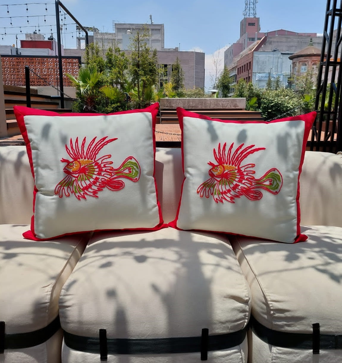 Cojín Mazahua Pez león