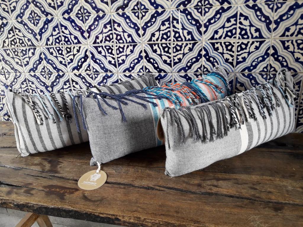 Cojín Zapoteco Lumbar Flecos