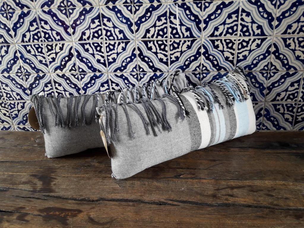 Cojín Zapoteco Lumbar Flecos