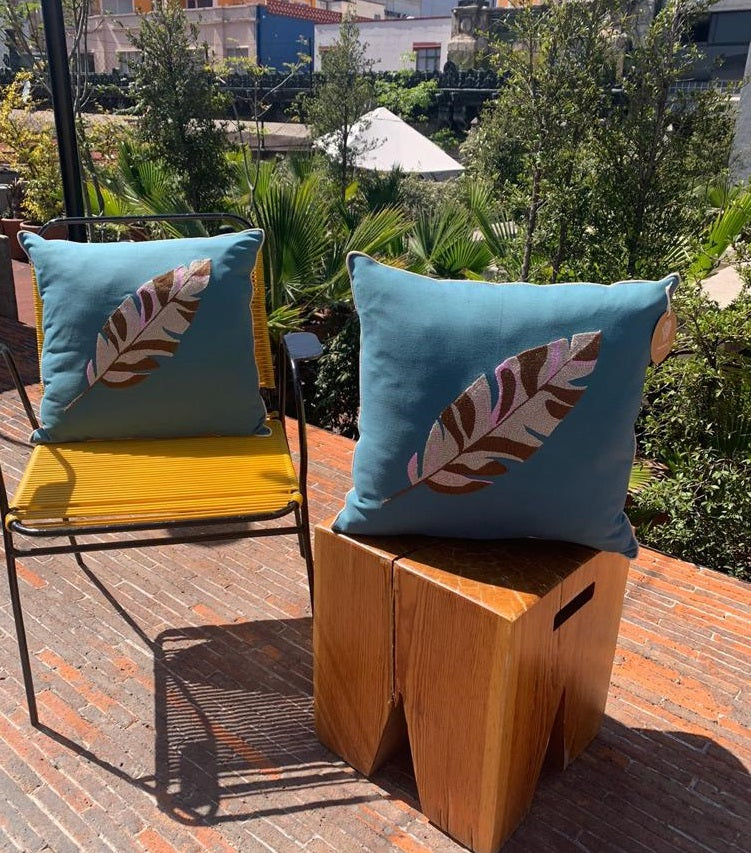 Cojín Mazahua Pluma