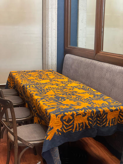 Mantes Otomí Bordado Flora y Fauna