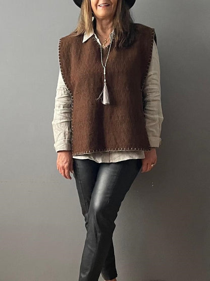 Chaleco de lana Con Diseño