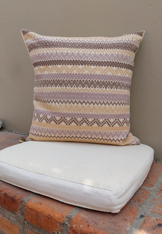 Cojín Telar de Cintura Brocado Combinación Zig Zag