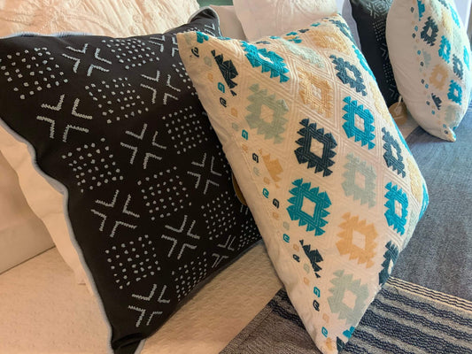 Cojín Telar de Cintura Brocado Universo Cruz