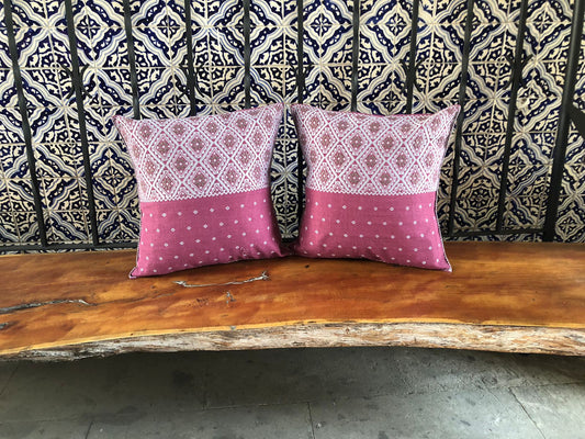 Cojín Telar de Cintura Brocado Flor y Canto